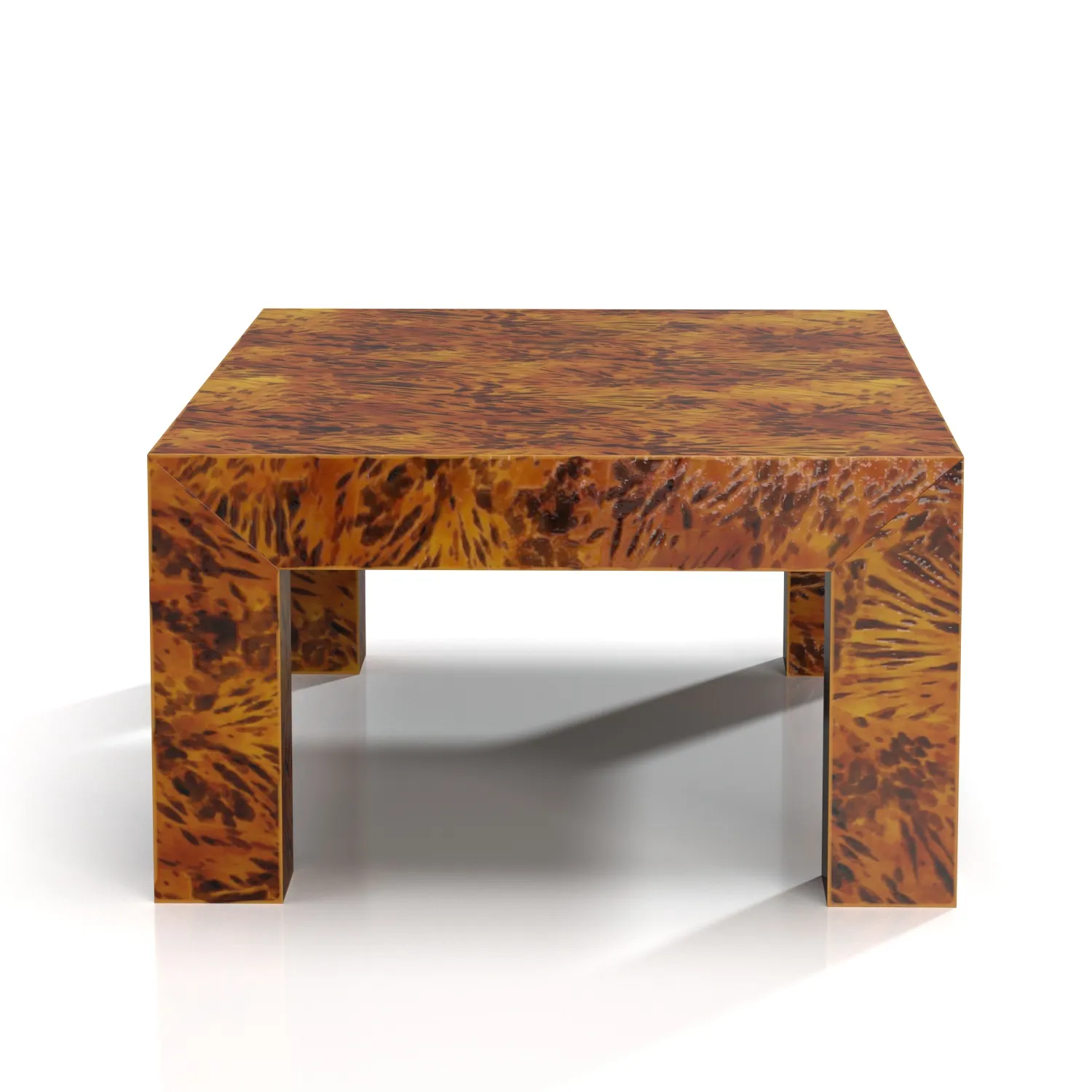 Lacquered Faux Tortoise Shell Coffee Table PBR 3D Model_03